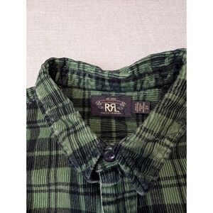 RRL Ralph Lauren Double RL Corduroy Plaid Ranch Thick & Heavy Workshirt Size XL